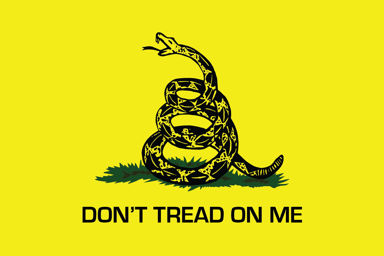 Fest Flags Custom ATV Flags 12 X 18 Inch Rectangle / Single Sided Gadsden | Don't Tread On Me - Whip Flag - Yellow