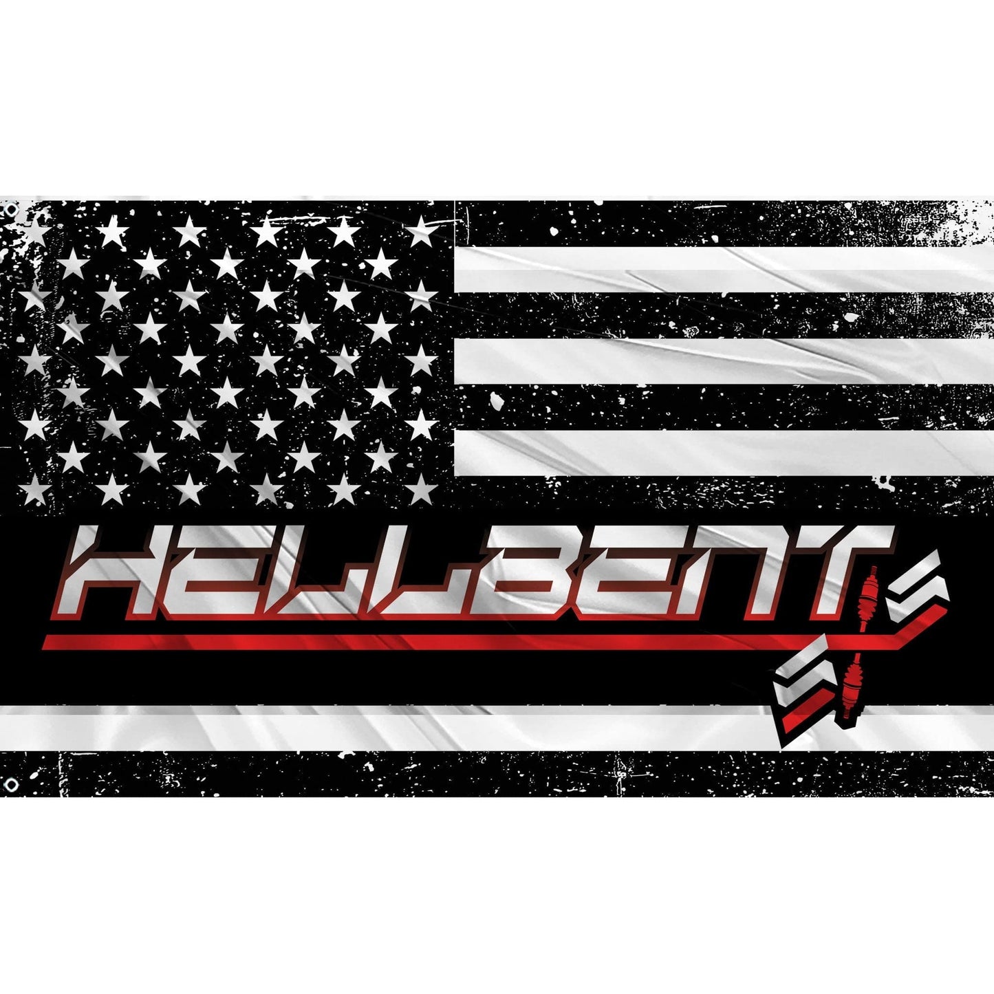 Fest Flags Custom ATV Flags 12 X 18 Inch Rectangle / Single Sided Hellbent SXS Whip Flags