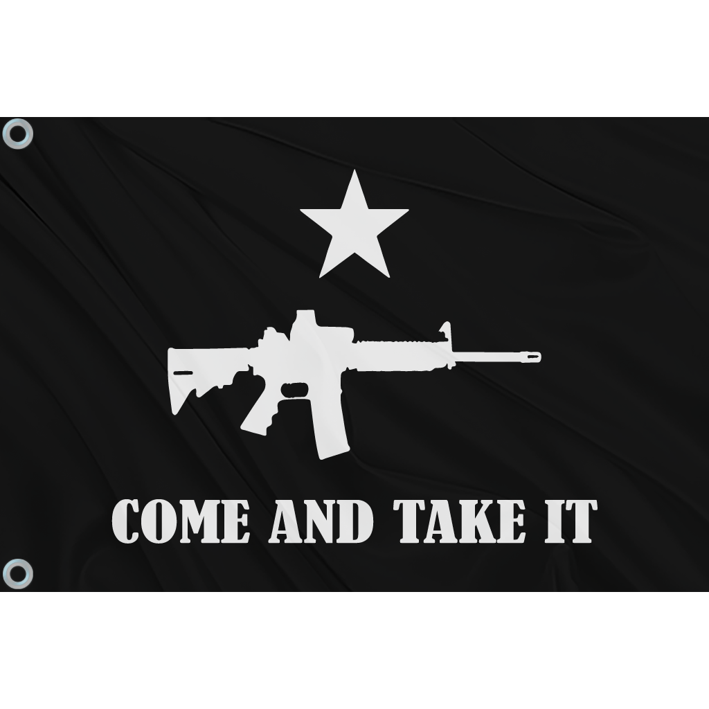 Fest Flags Custom ATV Flags 6 X 9 Inch Rectangle / Single Sided Come and Take It Flag | Black