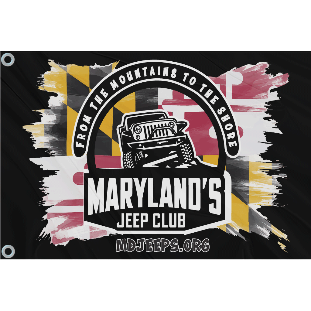 Fest Flags Custom ATV Flags 6 X 9 Inch Rectangle / Single Sided Maryland Jeep Club Official Flag