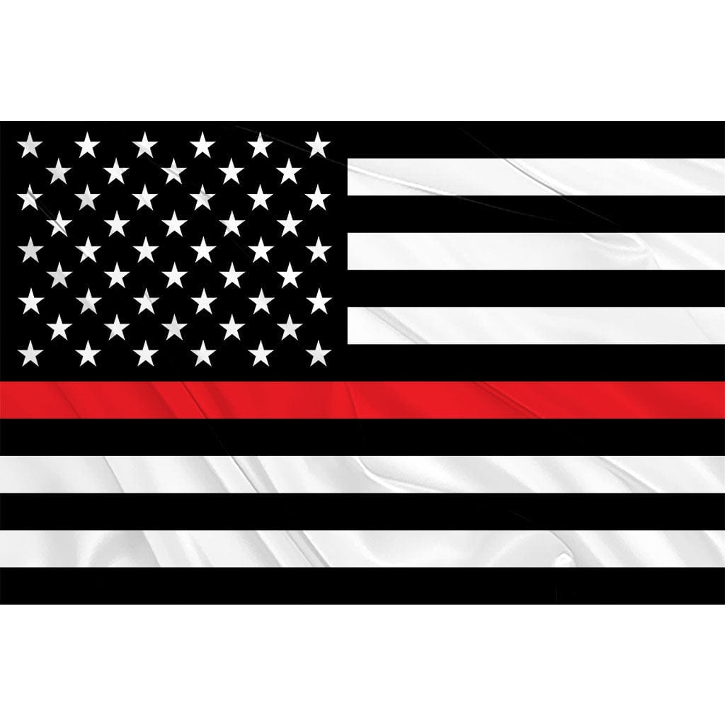 Fest Flags Custom ATV Flags 6 X 9 Inch Rectangle / Single Sided Red Line USA Flag