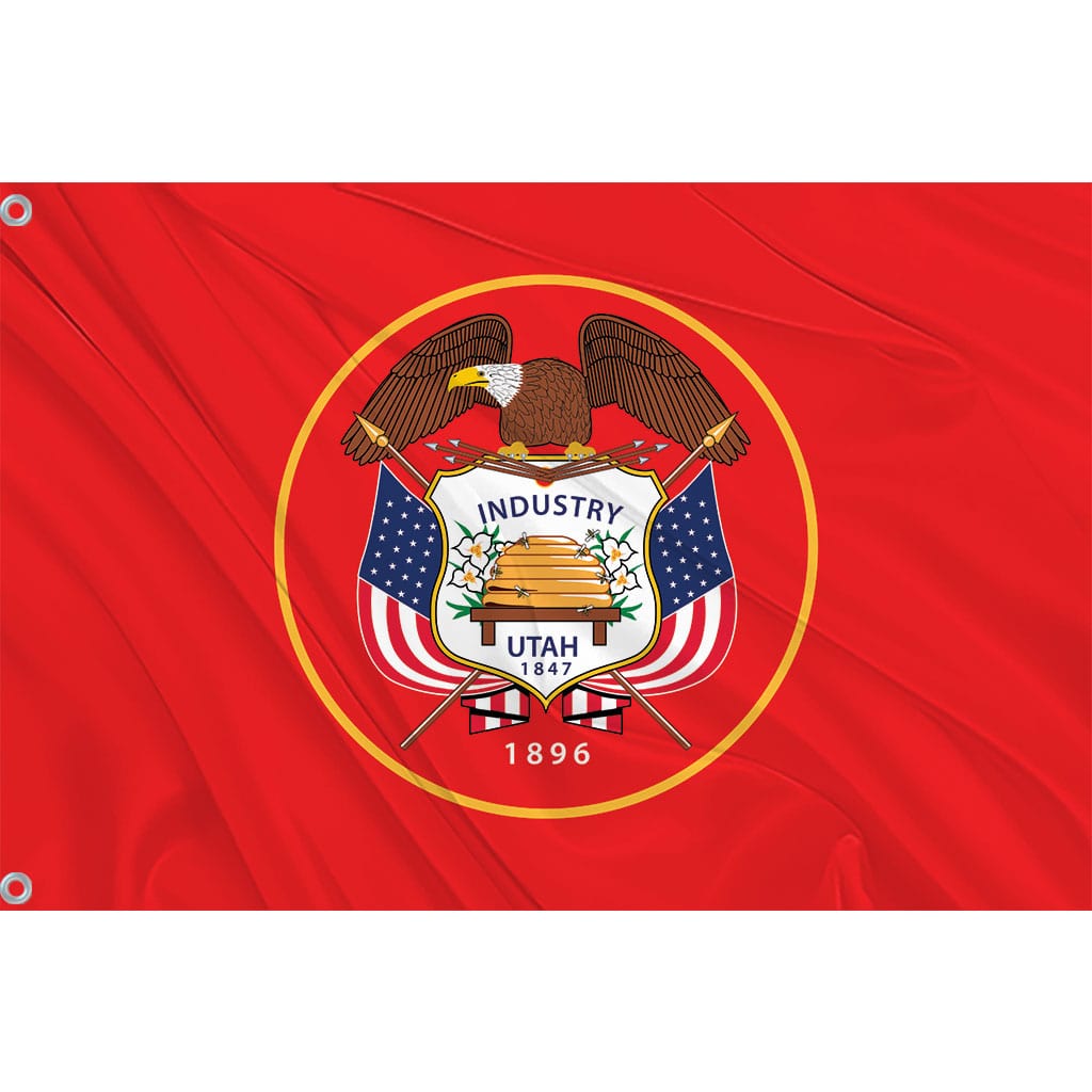 Fest Flags State 6 X 9 Inch Rectangle / Single Sided Utah State Flag | Red