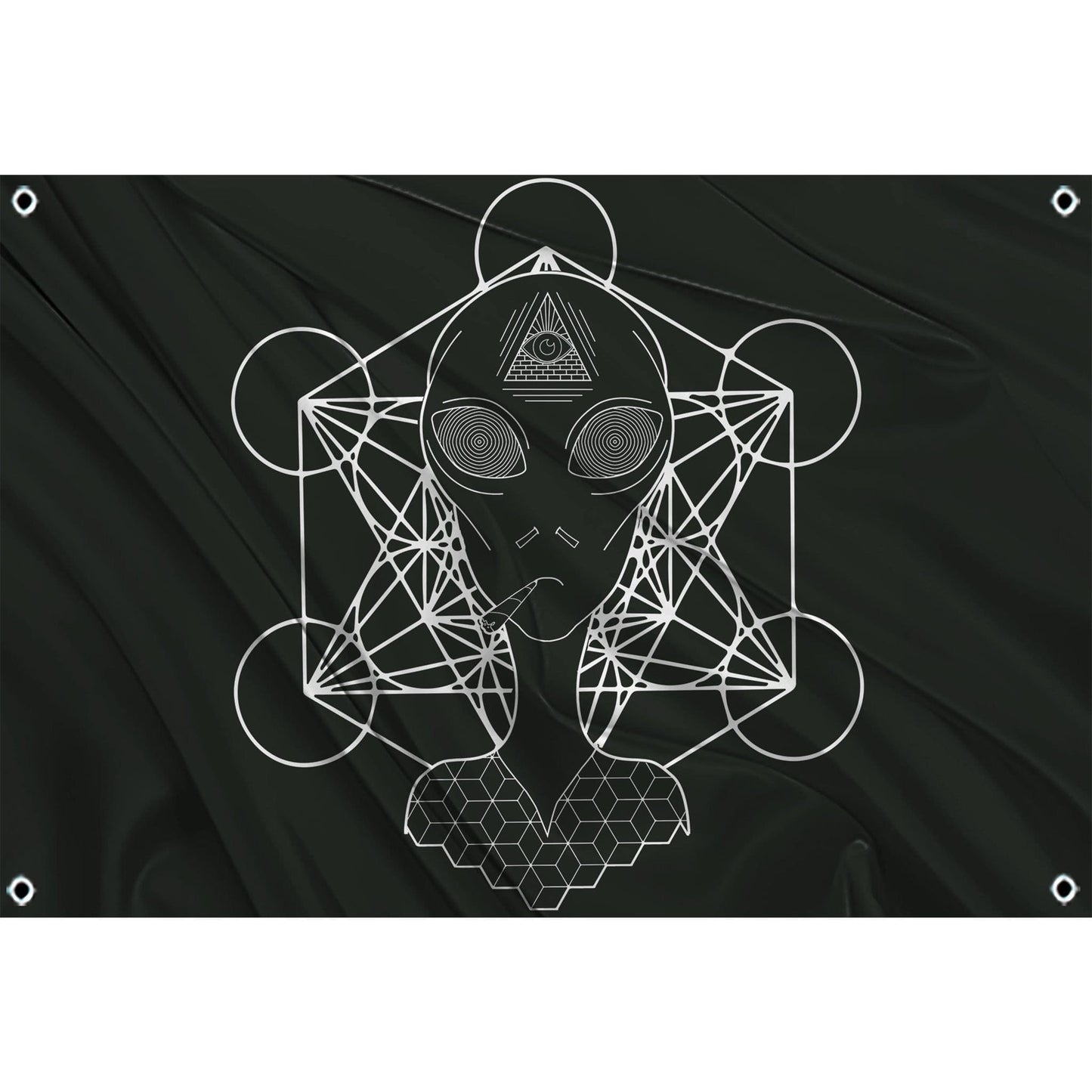 Fest Flags Trippy 1 X 2 / Single Sided Outer Space High Flag