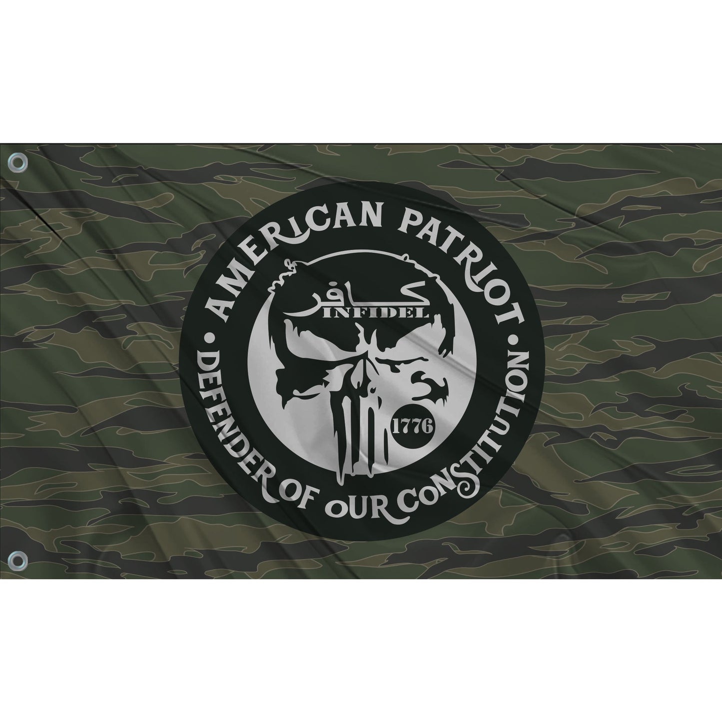 festflags Custom ATV Flags 6 X 9 Inch Rectangle / Single Sided American Patriot Flag - Camo with Black