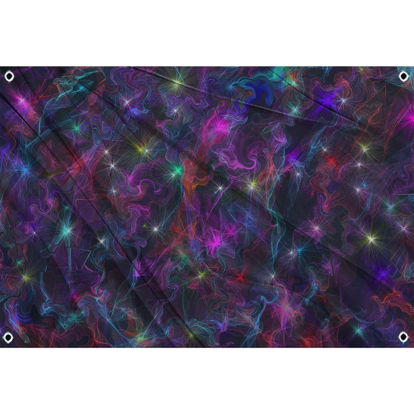 festflags Trippy 1 X 2 / Single Sided Starry Night Flag