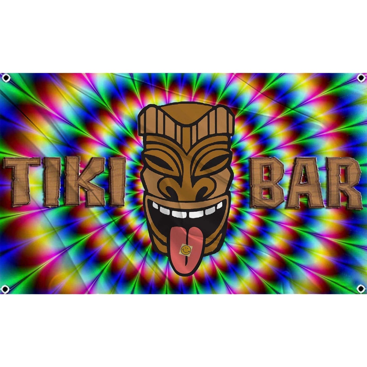 festflags Trippy 1 X 2 / Single Sided Trippy Tiki Bar Flag