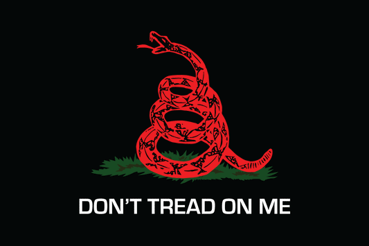 Gadsden | Don't Tread On Me - Whip Flag - Black - Red
