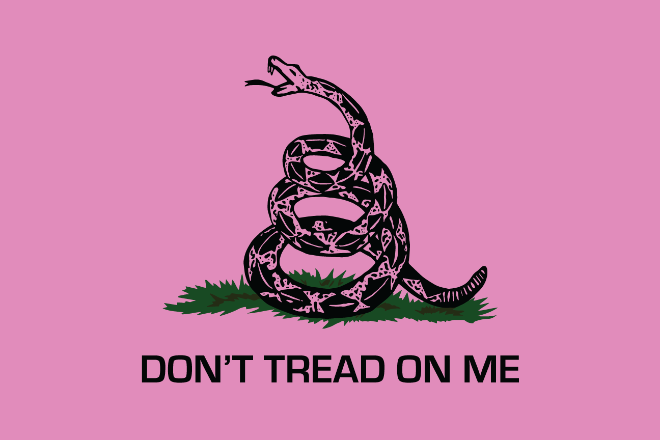 Don't Tread on Me Gadsden Snake - 2x3 Patch, Black
