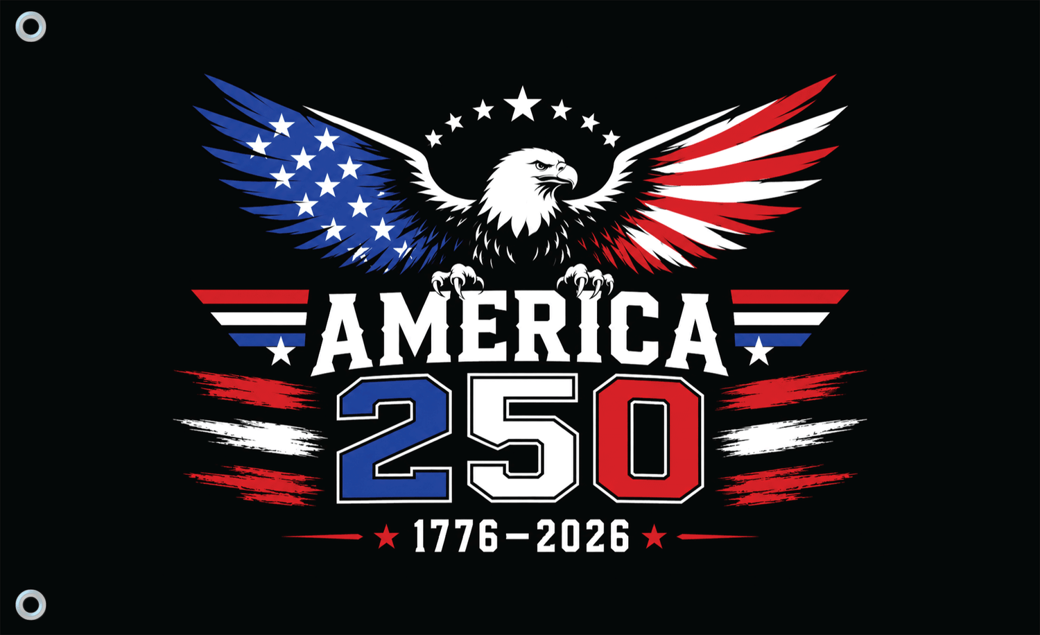 America 250th Anniversary Flags