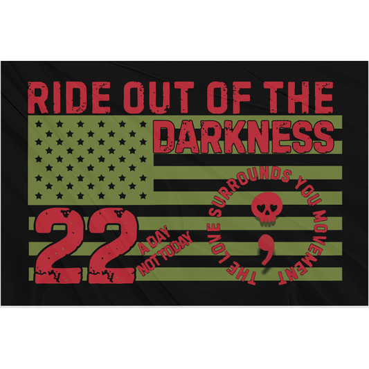 Fest Flags 12 X 18 Inches / Double Sided Love Surrounds You Flag - Olive Red ( CAR FLAG W/ POLE)