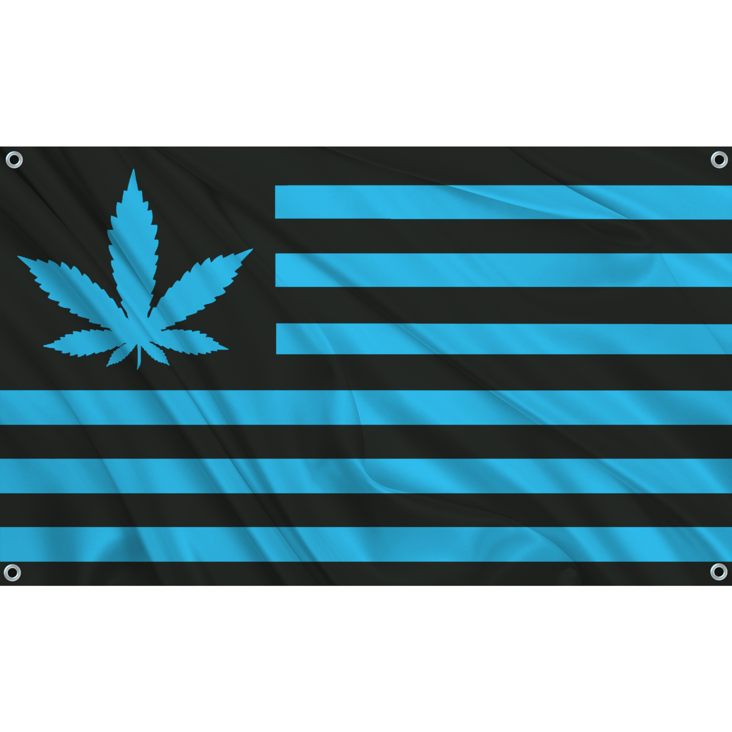 Fest Flags 420 420 USA - Black w/ Blue
