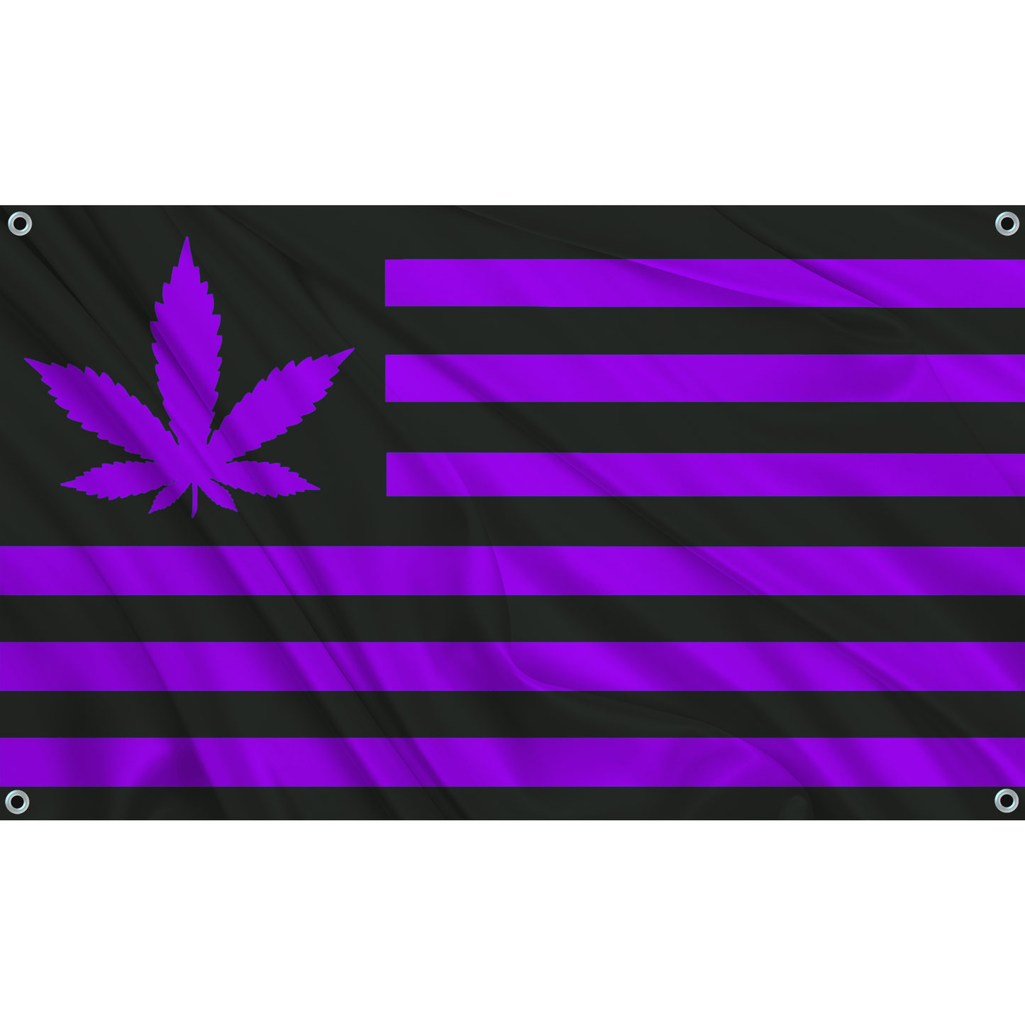 Fest Flags 420 420 USA - Black w/ Purple