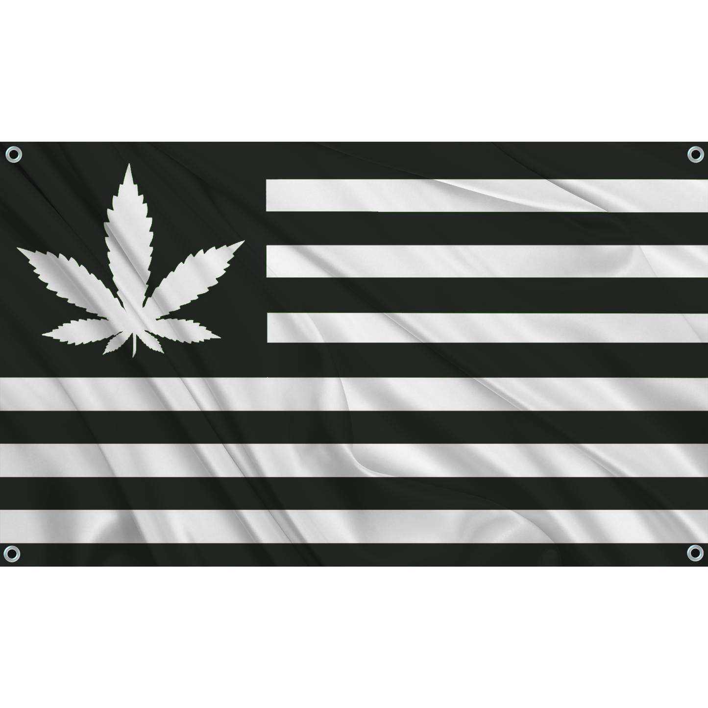 Fest Flags 420 420 USA - Black w/ White