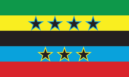 Fest Flags 6 X 9 Inch Rectangle / Single Sided Global African Diaspora Flag