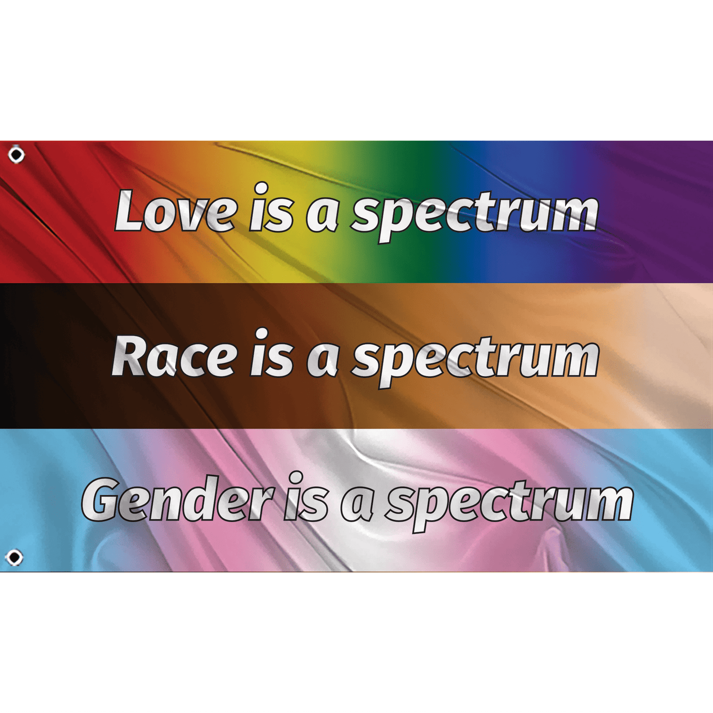 Fest Flags 6 X 9 Inch Rectangle / Single Sided LGBTPOC Spectrum Flag