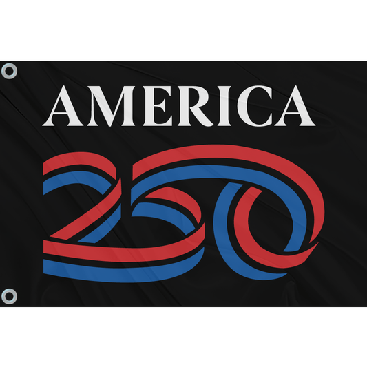 Fest Flags Custom ATV Flags 12 X 18 Inch Rectangle / Double Sided America 250th Anniversary Whip Flag – Black (Ready to Ship)