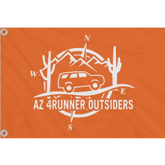 Fest Flags Custom ATV Flags 12 X 18 Inch Rectangle / Double Sided AZ 4 Runners Club Flag | Orange + White Logo