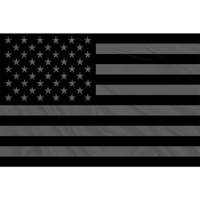 Fest Flags Custom ATV Flags 12 X 18 Inch Rectangle / Double Sided Black Grey USA - Whip Flag - (Ready to Ship)