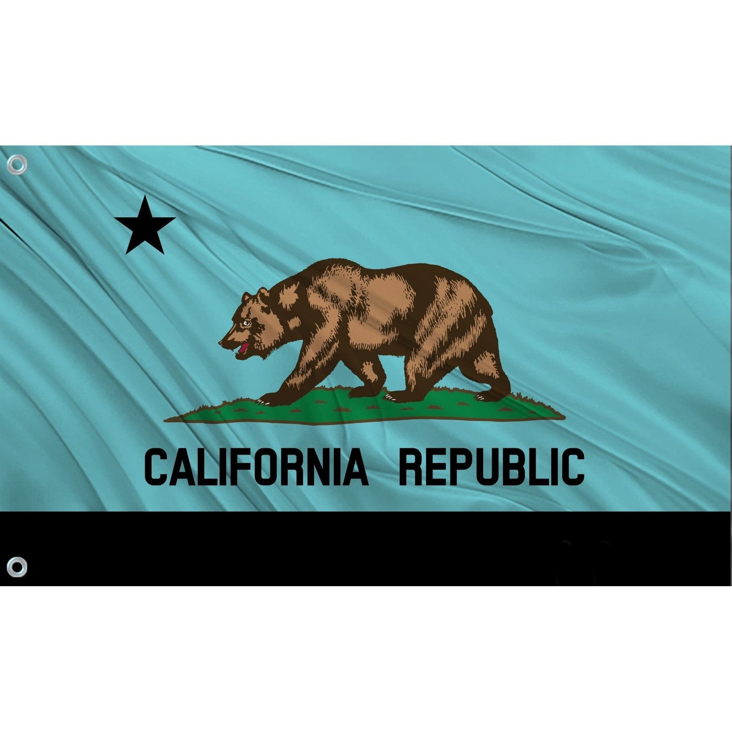 Fest Flags Custom ATV Flags 12 x 18 Inch Rectangle / Single Sided California State Flag (Aqua)