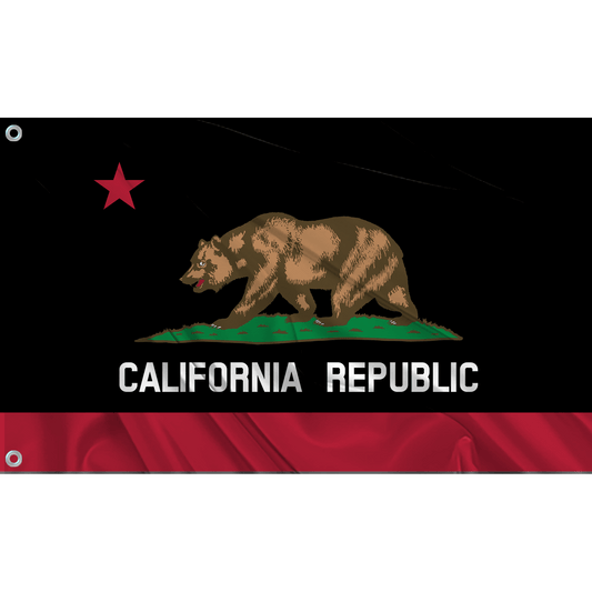 Fest Flags Custom ATV Flags 12 X 18 Inch Rectangle / Single Sided California State Flag (Black | Red)