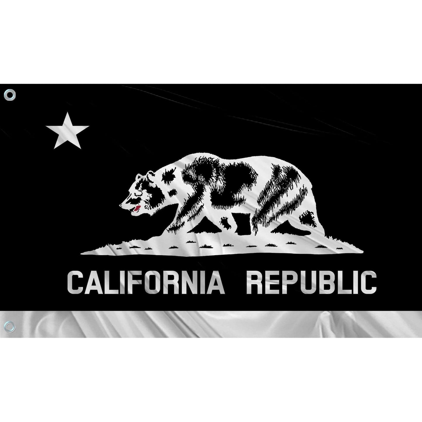 Fest Flags Custom ATV Flags 12 X 18 Inch Rectangle / Single Sided California State Flag (Black | White)