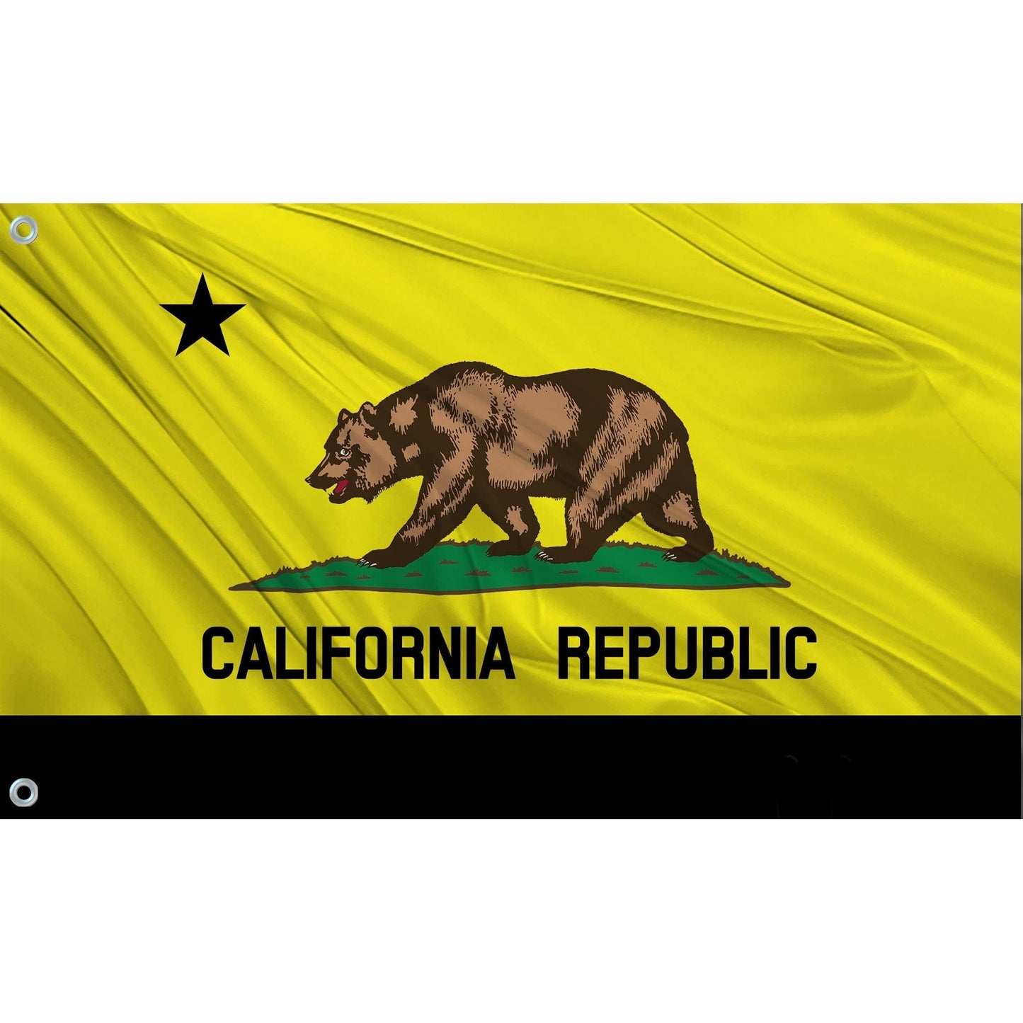 Fest Flags Custom ATV Flags 12 x 18 Inch Rectangle / Single Sided California State Flag (Yellow | Black)