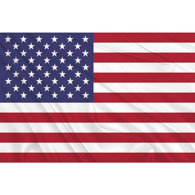 Fest Flags Custom ATV Flags 16 X 24 inches / Double Sided / 2 grommets on White Oxford Sleeve - 4x stiching American Flag (Ready to ship)