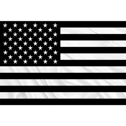 Fest Flags Custom ATV Flags 6 X 9 Inch Rectangle / Single Sided Black White USA Flag