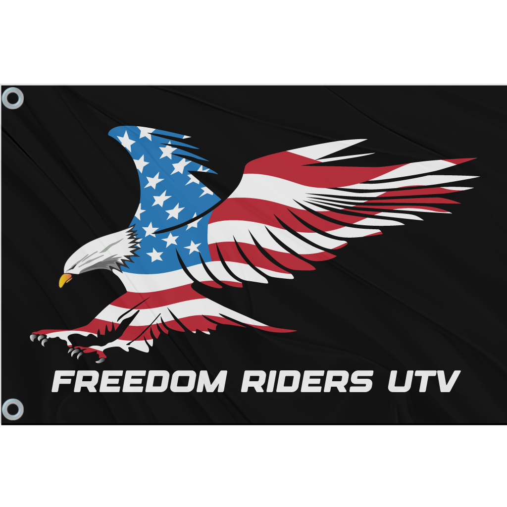 Fest Flags Custom ATV Flags 6 X 9 Inch Rectangle / Single Sided Freedom Riders UTV Club Flag