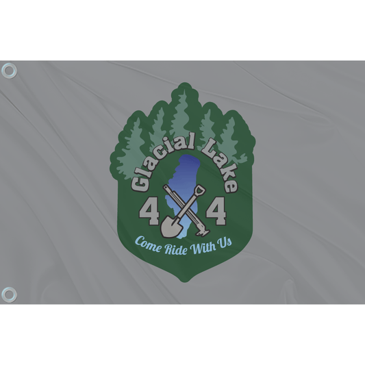 Fest Flags Custom ATV Flags 6 X 9 Inch Rectangle / Single Sided Glacial Lake 4 X 4 Flag