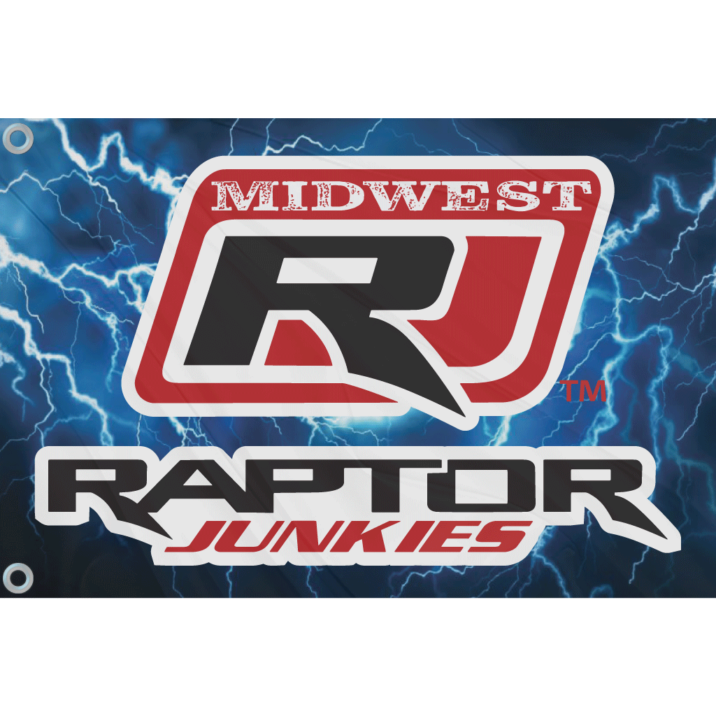 Fest Flags Custom ATV Flags 6 X 9 Inch Rectangle / Single Sided Midwest Raptor Junkies Flag