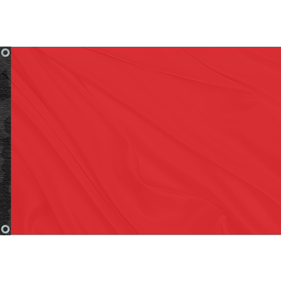 Fest Flags Custom ATV Flags 8 X 12 Inch Rectangle / Double Sided / 2 Grommets on Black Oxford Sleeve ATV/UTV Safety Whip Flags - Red - (Ready to Ship)