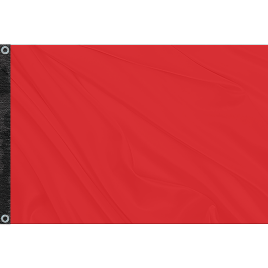 Fest Flags Custom ATV Flags 8 X 12 Inch Rectangle / Double Sided / 2 Grommets on Black Oxford Sleeve ATV/UTV Safety Whip Flags - Red - (Ready to Ship)