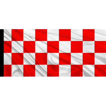 Fest Flags Custom ATV Flags 8 X 18 Inch Rectangle / Single Sided Custom Safety Whip Flags - (Checkered)