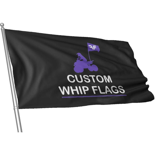 Fest Flags Custom ATV Flags 8 X 18 Inch Rectangle / Single Sided Custom Whip Flags - Dune Flags (Rectangle)