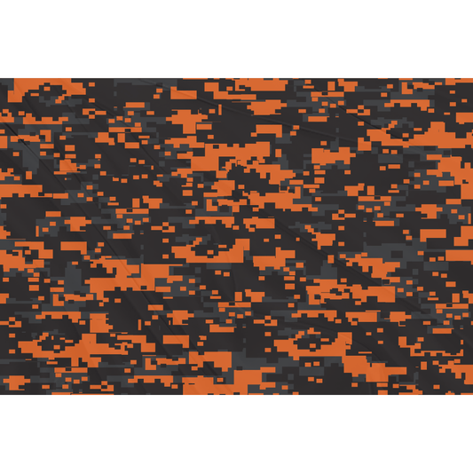 Fest Flags Custom ATV Flags 8 X 18 Inch Rectangle / Single Sided Safety Orange Camo Black Flag