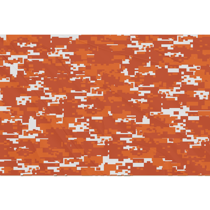 Fest Flags Custom ATV Flags 8 X 18 Inch Rectangle / Single Sided Safety Orange Camo White Flag