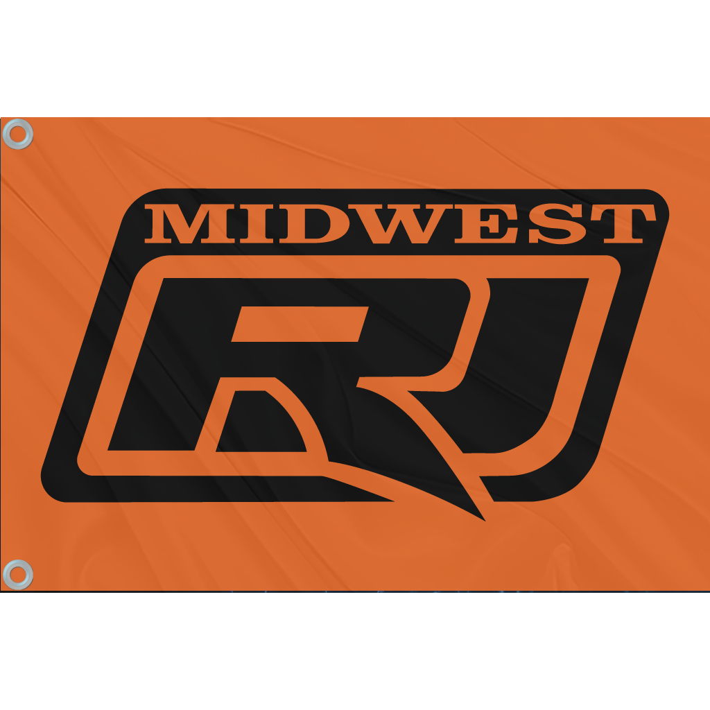 Fest Flags Custom ATV Flags 9 X 14 inch / Double Sided Midwest Raptor Junkies Dune Safety Flag - (Logo Only)