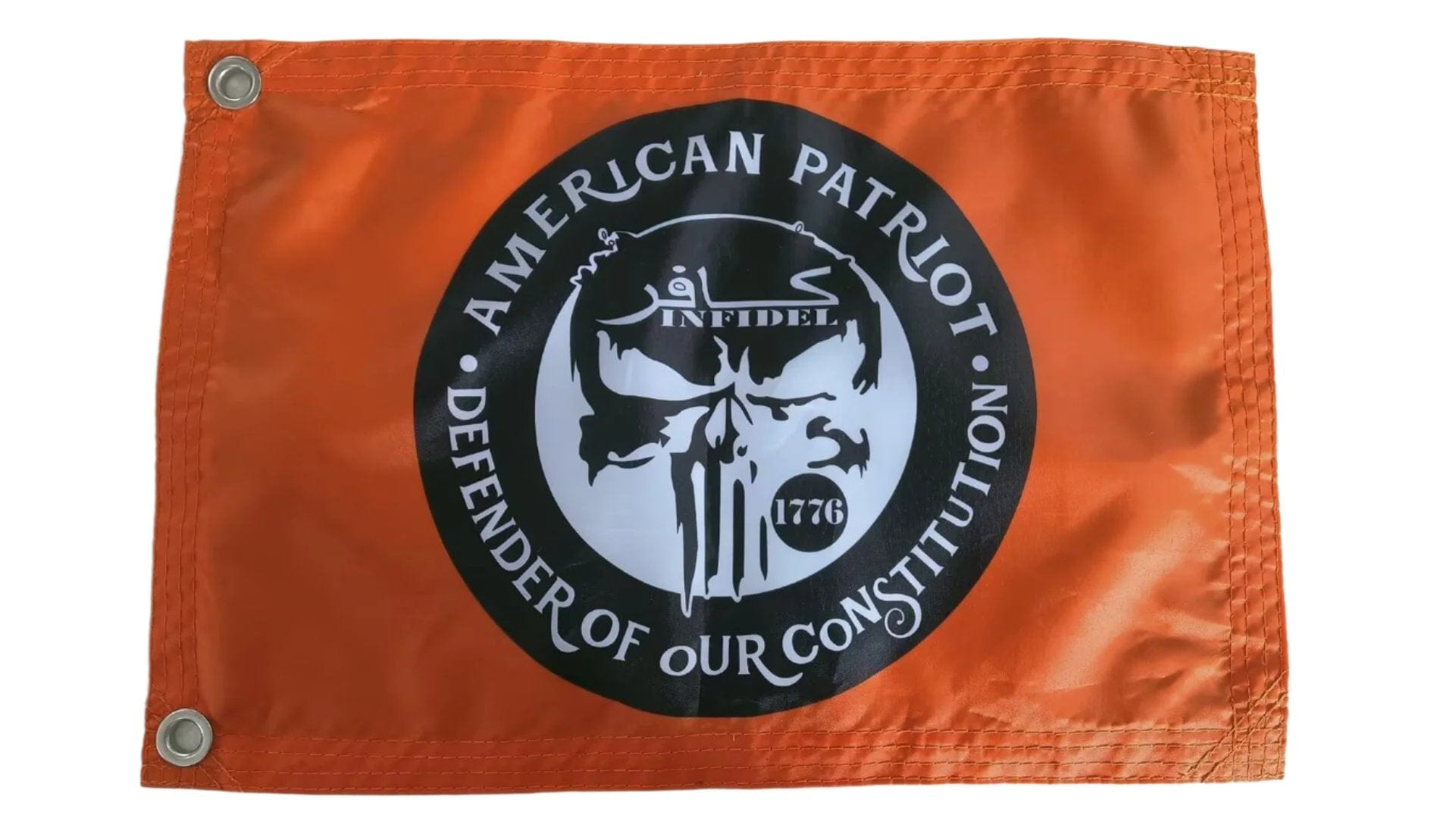 Fest Flags Custom ATV Flags American Patriot Flag - Orange with Black