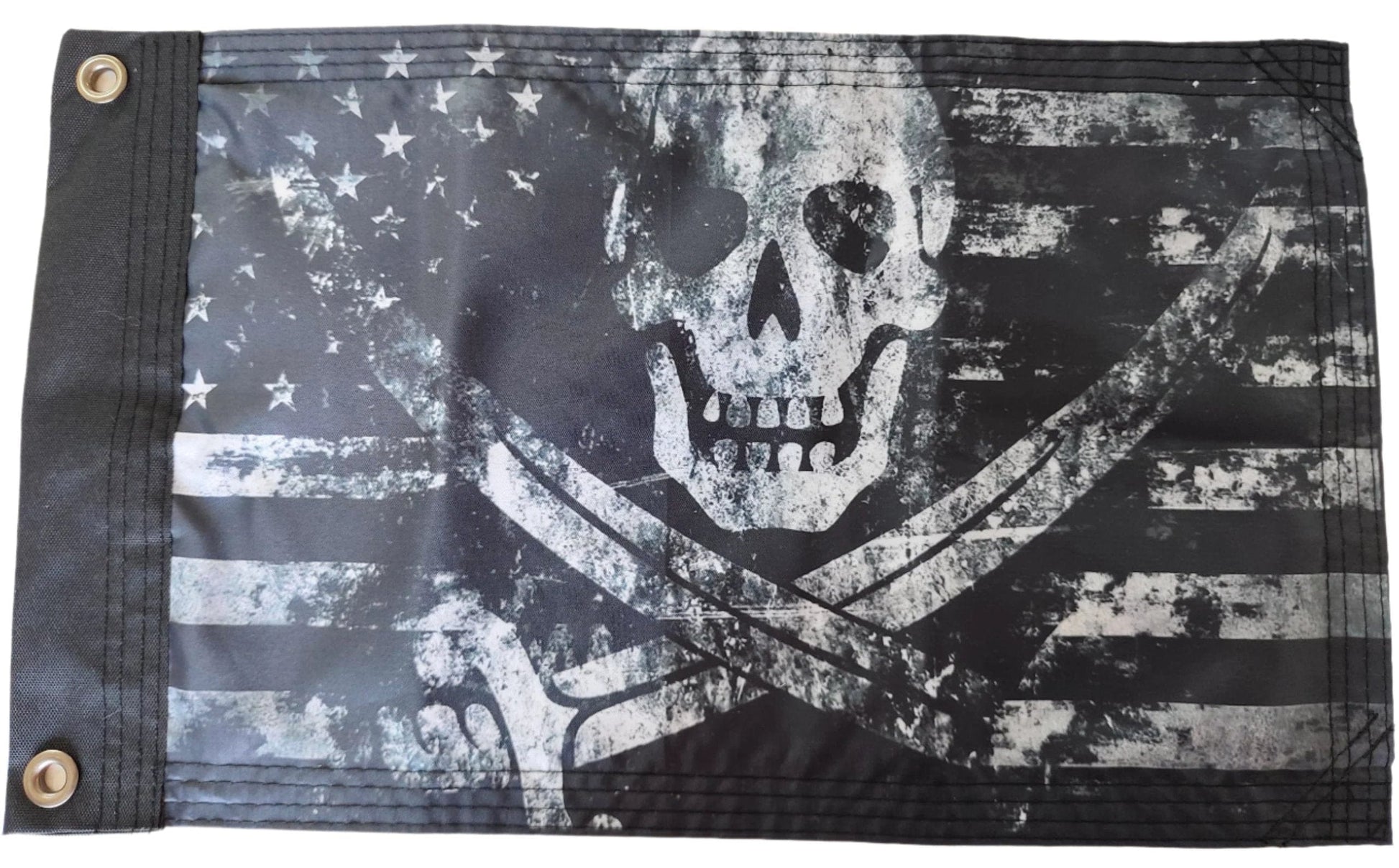 Fest Flags Custom ATV Flags American Tattered Skull Flag