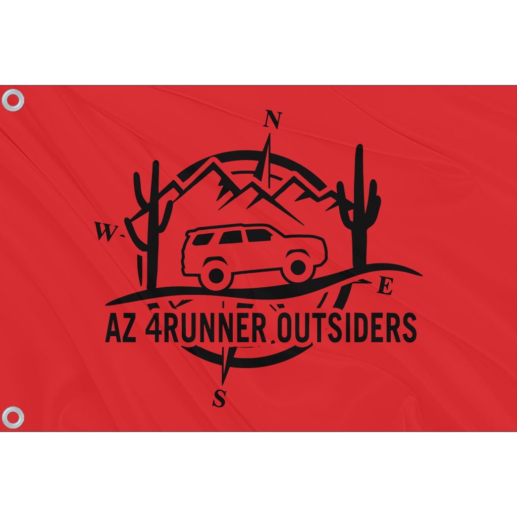 Az Rapper Flag AZ 4 Runners Club Flag | Red + Black Logo – Fest Flags