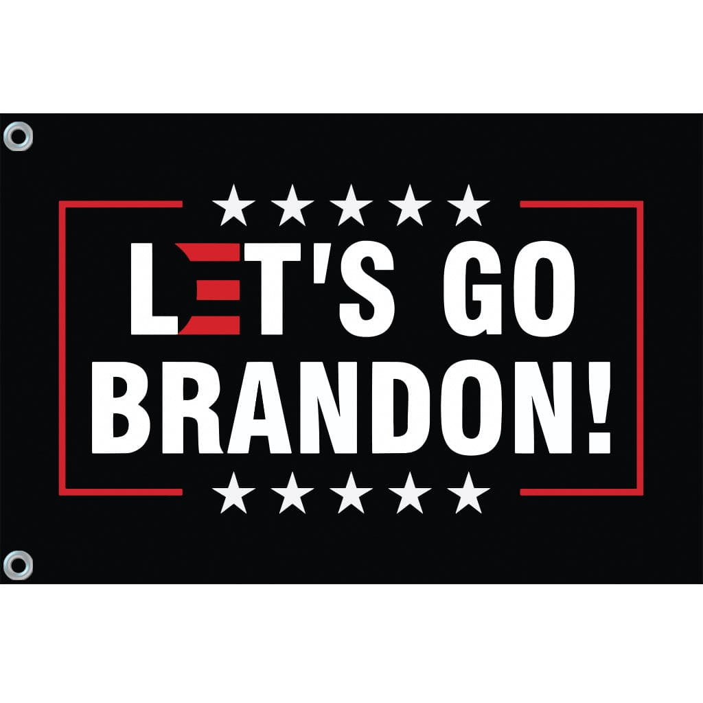 Fest Flags Political Flags 6 X 9 Inch Rectangle / Single Sided Let's Go Brandon! - Black