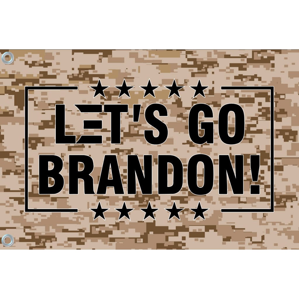 Fest Flags Political Flags 6 X 9 Inch Rectangle / Single Sided Let's Go Brandon! - Brown Camo