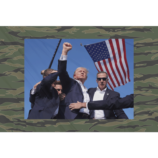 Fest Flags Political Flags 6 X 9 Inch Rectangle / Single Sided Trump Defiance Flag - Camo