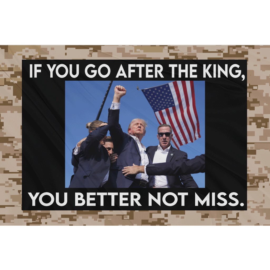 Fest Flags Political Flags 6 X 9 Inch Rectangle / Single Sided Trump King Flag - Brown Camo