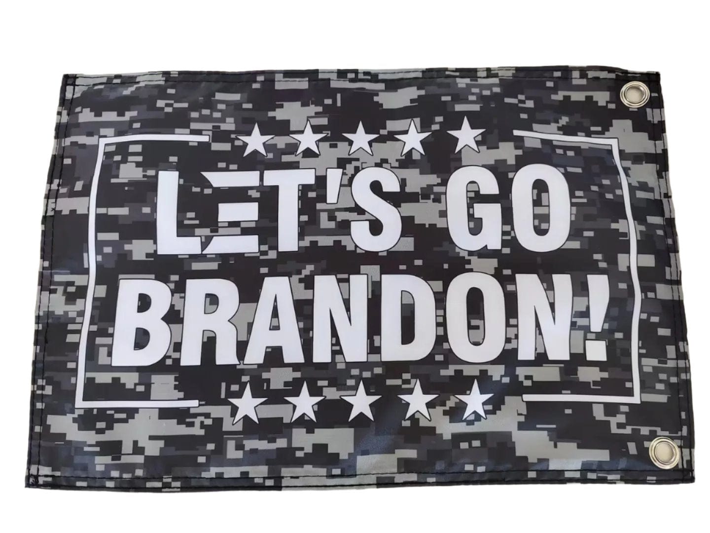 Fest Flags Political Flags Let's Go Brandon! - Black White Camo