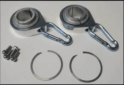 Set Of Black Anodized Flag Clamps For 1/2" Diameter Fiberglass Whip Antenna Poles