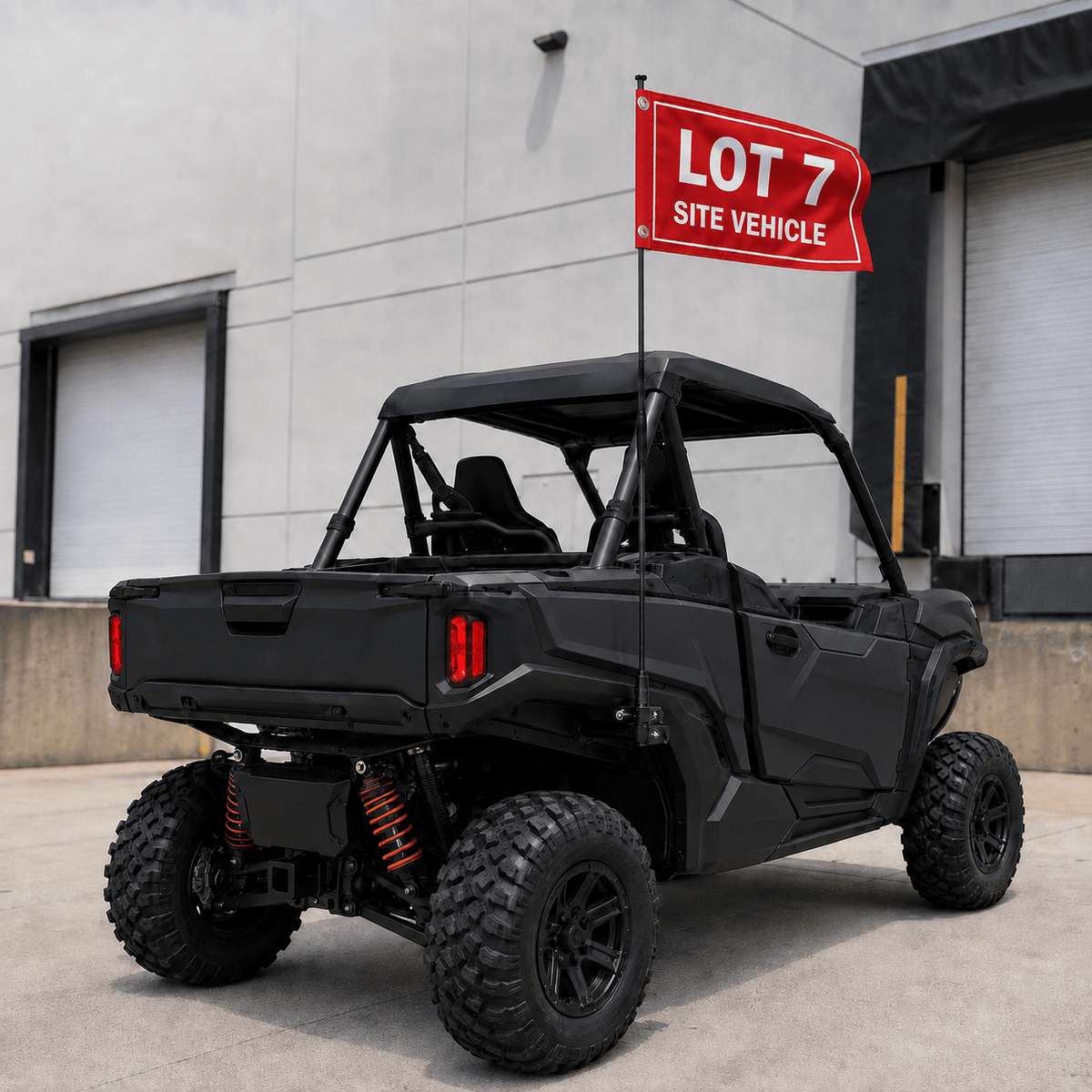 Fest Flags Site Vehicle Flags Custom Cart, UTV & Golf Cart Flags — Utility Cart & Buggy Flags for Worksites, Data Centers & Warehouses
