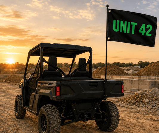 Fest Flags Site Vehicle Flags Fleet Identification Flags — Fleet ID & Unit Number Flags for Site & Facility Vehicles