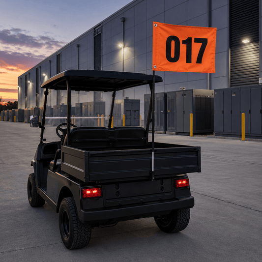 Fest Flags Site Vehicle Flags Numbered Vehicle Flags — Custom Numbered Flags for Site Carts, UTVs, Buggies & Golf Carts